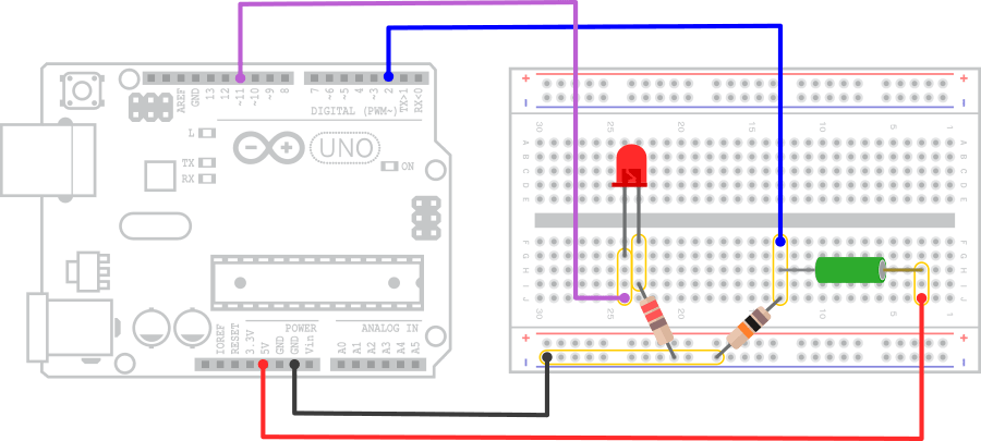 Esquema montagem tilt arduino